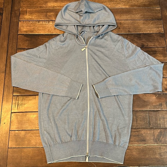 Eleventy 2-Way Zipper Hoodie - Picture 1 of 12